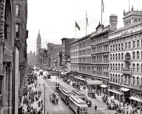 Market Street From Eighth Street Philadelphia 1904 Vintage