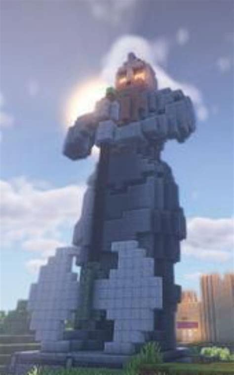 Minecraft Statue With Axe Minecraft Statue Minecraft Statues