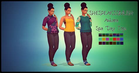 My Sims 4 Blog Spa Day Top Recolors By Shespeakssimlish