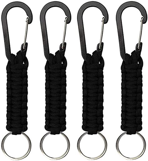 Jkjf Paracord Keychain Carabiner Professional Braided Lanyard With