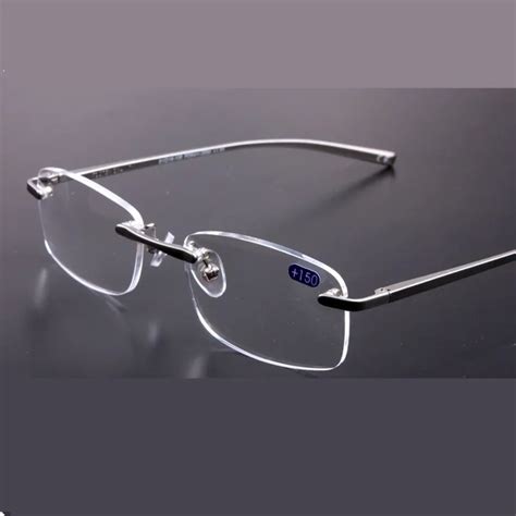 rimless titanium ultra light reading glasses 1 1 5 2 2 5 3 3 5 4 rimless ochki dlya