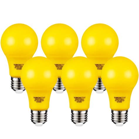 Torchstar 7w Yellow Led A19 Colored Light Bulb 7w 40w Equivalent