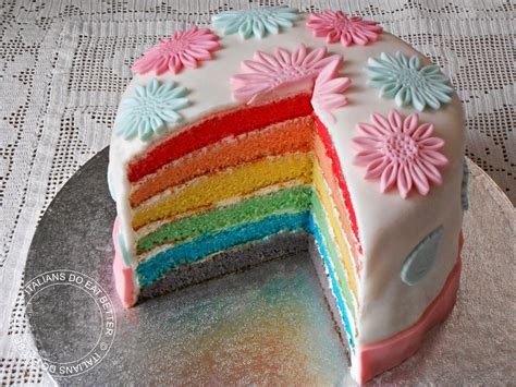 Rainbow Cake Torta Arcobaleno Italians Do Eat Better