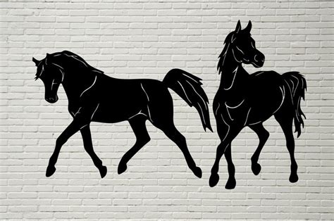 Horse Silhouette Svg Dxf Horse Clipart Animals Cut File For Etsy