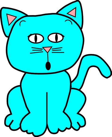Turquoise Surprisedscared 3 Clip Art At
