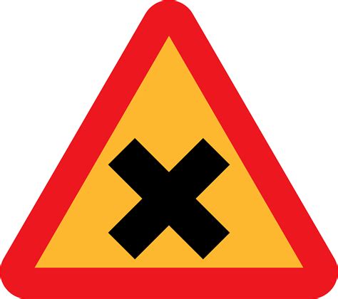 Clipart Cross Road Sign