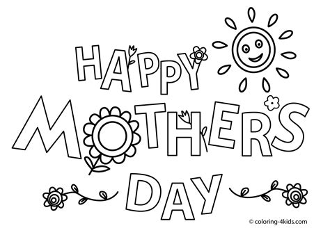 The most beautifully fragrant category of flower coloring sheets for kids. Happy Mothers Day Coloring Pages 2020 | Free Printable ...