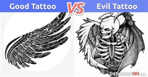 Good Vs Evil Tattoo Differences Types Pros And Cons Difference 101