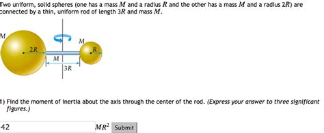 Find The Moment Of Inertia Of A Uniform Sphere Of Mass M And Radius R