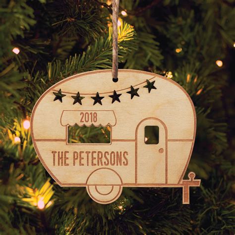 Happy Campers Personalized Wood Ornament | Personalized Planet | Personalized wood ornaments ...
