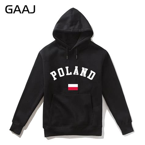 Poland Flag Men Hoodies Womenouterwear Streetwear Europe Mens Fashion