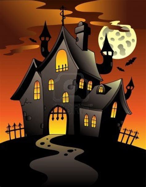 Scene With Halloween Mansion Illustration Halloween House Halloween