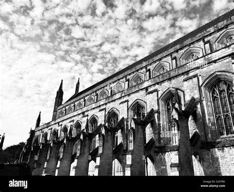 Winchester Cathedral Exterior View Stock Photo Alamy