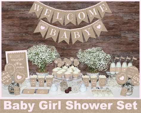 Rustic Baby Shower Decorations Girl Baby Shower Decorations