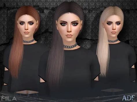 The Sims Resource Mila Hair By Ade Darma Sims 4 Hairs