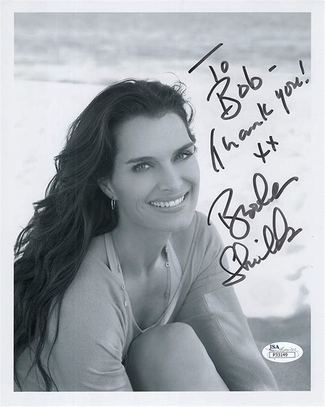 Brooke Shields Autographed 8x10 Photojsa Signed To Bob At Amazons