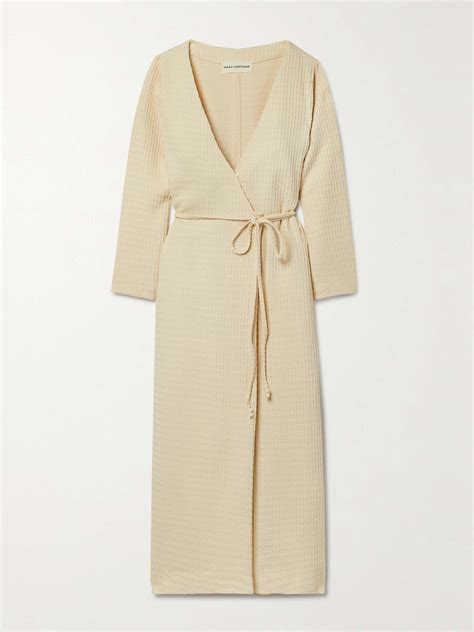 Mara Hoffman Tiffany Textured Organic Cotton Blend Wrap Dress Net A Porter