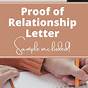 Sample Letter For Relationship Proof