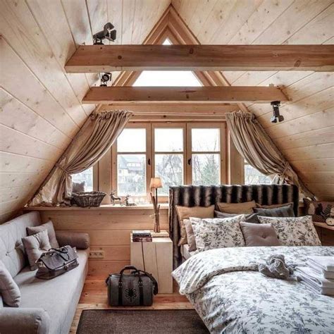 Stylish Loft Bedroom Design Ideas18 Logcabin Cabin Interior Design