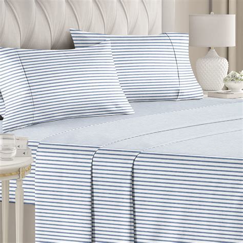 buy striped bed sheets pin striped sheets blue and white sheets white and blue striped