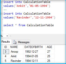What is Computed Column in SQL Server - DotNetKida