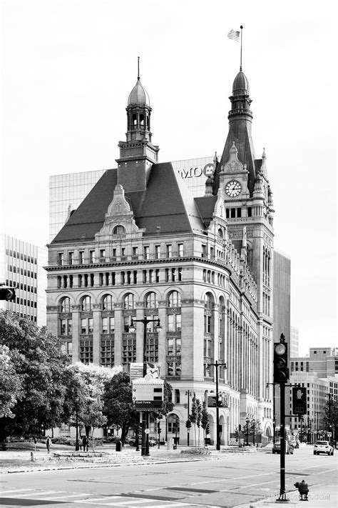 Framed Photo Print Of Milwaukee City Hall Building Downtown Milwaukee