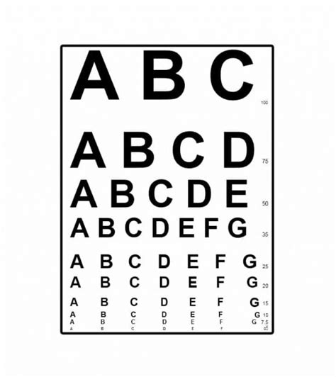 Free Printable Eye Test Chart