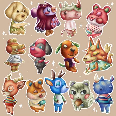 Animal Crossing Stickers Etsy