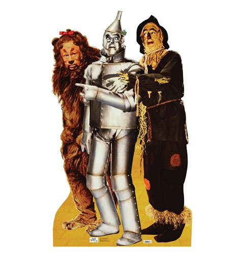 Life Size Lion Tin Man And Scarecrow Cardboard Standup Cardboard Cutout