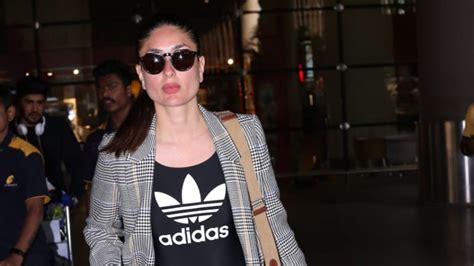 Kareena Kapoor Khan And Taimur Ali Khan In Adidas Originals At Mumbai Airport