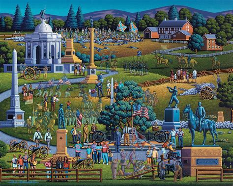 Gettysburg Fine Art Dowdle Folk Art American Painting Folk Art Art