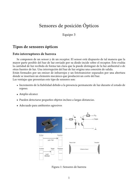 Sensores De Posicion Opticos Pdf Ligero Sensor