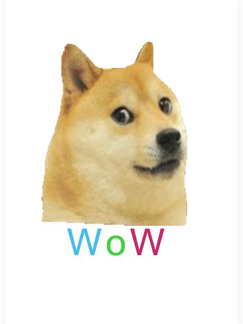 Doge Wow Poster By Protonictees Redbubble