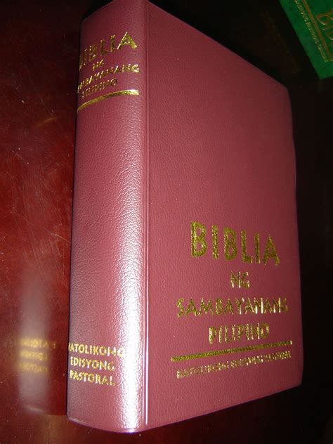 Biblia Ng Sambayanang Burgundy Cover Katolikong Edisyong Pastoral
