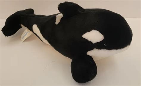 Sea World Shamu Orca Killer Whale Plush 16 Black And White Stuffed