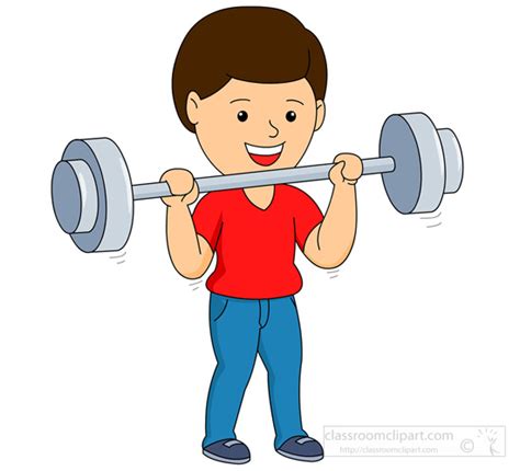 Weightlifting Clipart Boy Weight Lifting 1214 Classroom Clipart