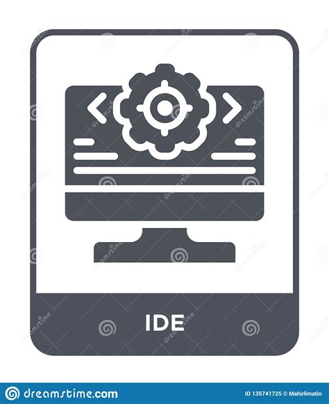 Ide Icon In Trendy Design Style Ide Icon Isolated On White Background