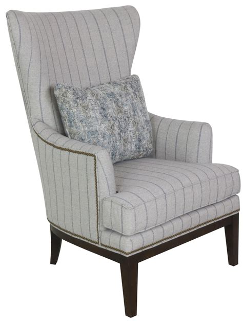 Sam Moore Bryn Transitional Wing Chair With English Arms And Exposed