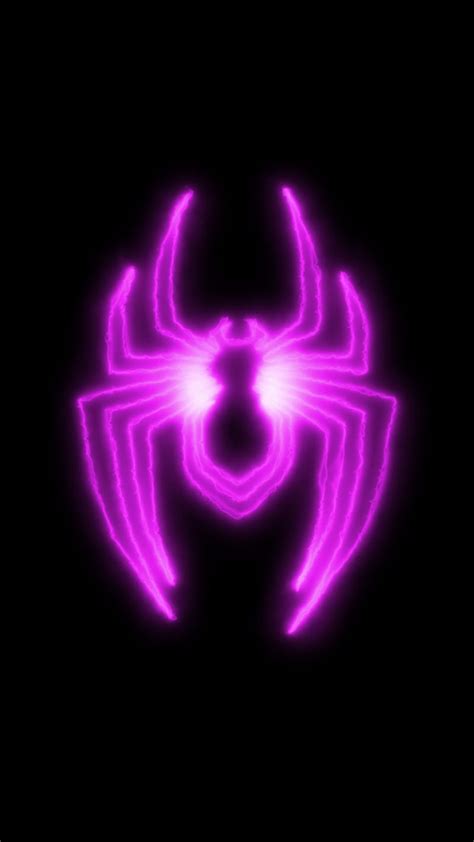 download wallpapers spider man violet logo 4k violet