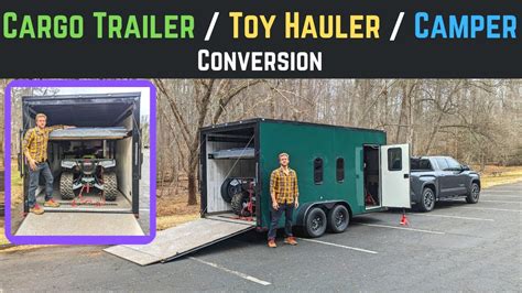 7x16 Cargo Trailer Toy Hauler Camper Conversion Walk Thru