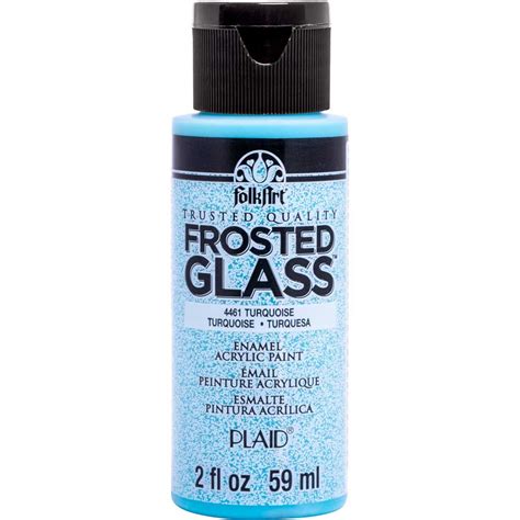 Shop Plaid Folkart ® Enamels™ Frosted Turquoise 2 Oz 4461 4461 Frosted Glass Paint