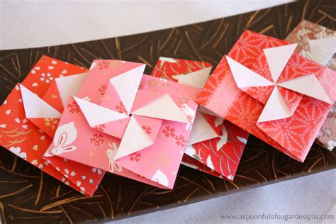 Origami Pinwheel Envelopes A Spoonful Of Sugar