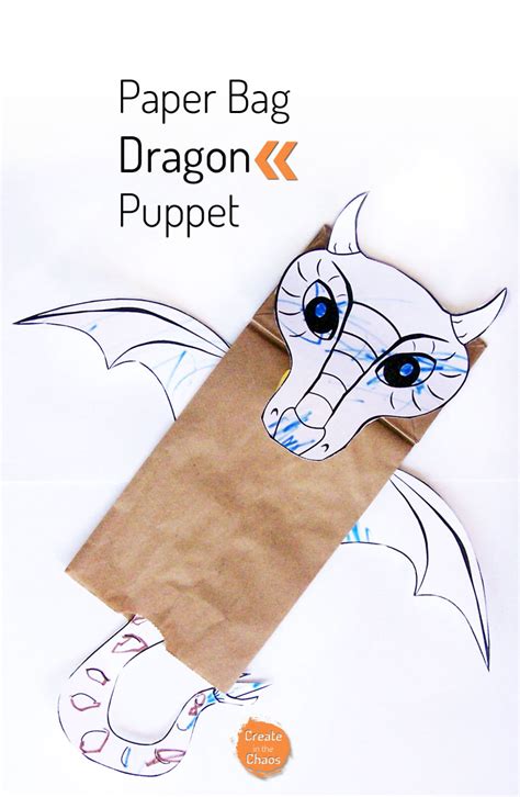 Paper Bag Dragon Puppet Create In The Chaos