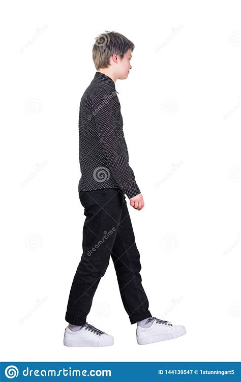 Side View Woman Walking Stock Image Image Of Confident 144139547