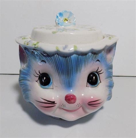 Vintage Lefton Miss Priss Kitty Cat Sugar Bowl 1508 Excellent Cond Mcm Kitsch 1811660993