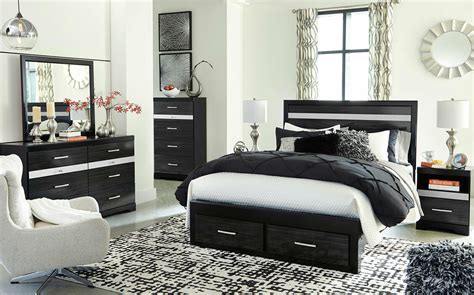 prima 5 pieces modern black bedroom suite w king size platform storage bed set bedroom sets