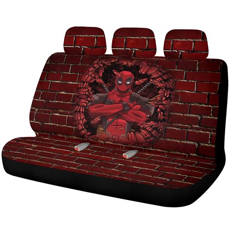 Deadpool Break Wall Car Back Seat Covers Decor Protectors Nearkii