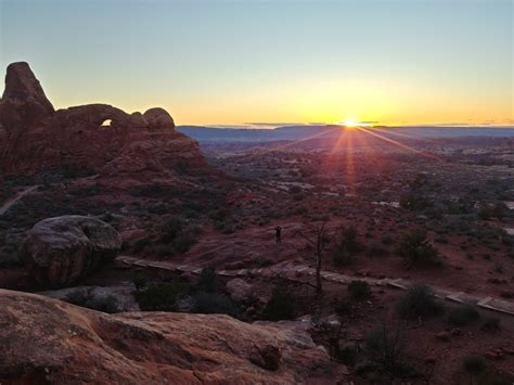 Sunset In Arches National Park Campingandhiking