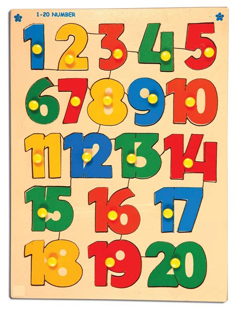 Number Chart For Kids 1 20
