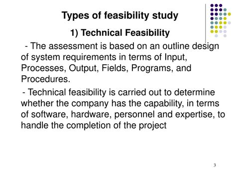 Feasibility studies identify key project goals and relevant factors, examine the market research, and detail the resources and budget needed to successfully preliminary analysis just as the feasibility study determines whether a proposed project is worth the effort, the preliminary analysis determines. PPT - Feasibility Study PowerPoint Presentation, free ...